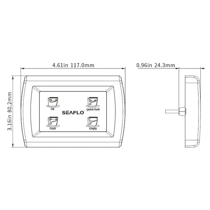 SEAFLO Smart Switch Panel For Deluxe Quiet Flush Electric Toilet