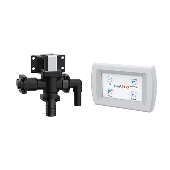 SEAFLO Deluxe Flush Freshwater Electric Marine Toilet