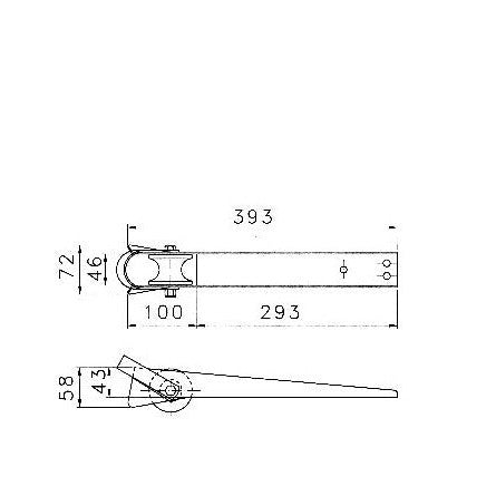 Stainless Steel Universal Bow Roller - 393mm