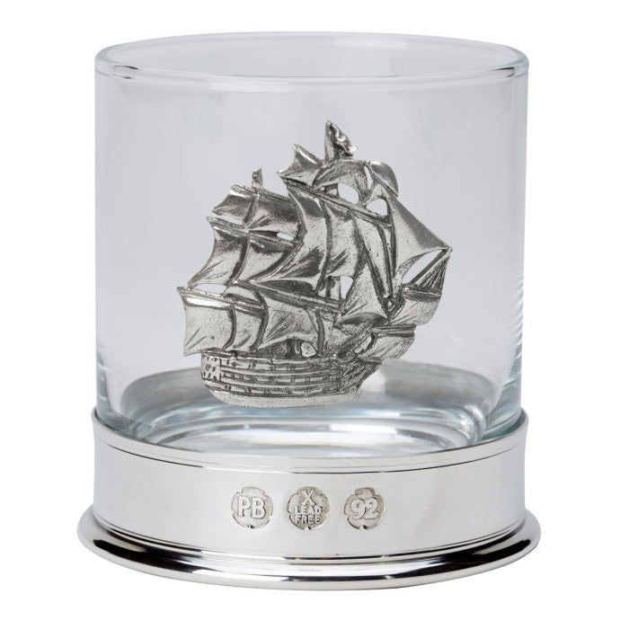 Nauticalia Pewter-mounted Whisky Tumbler