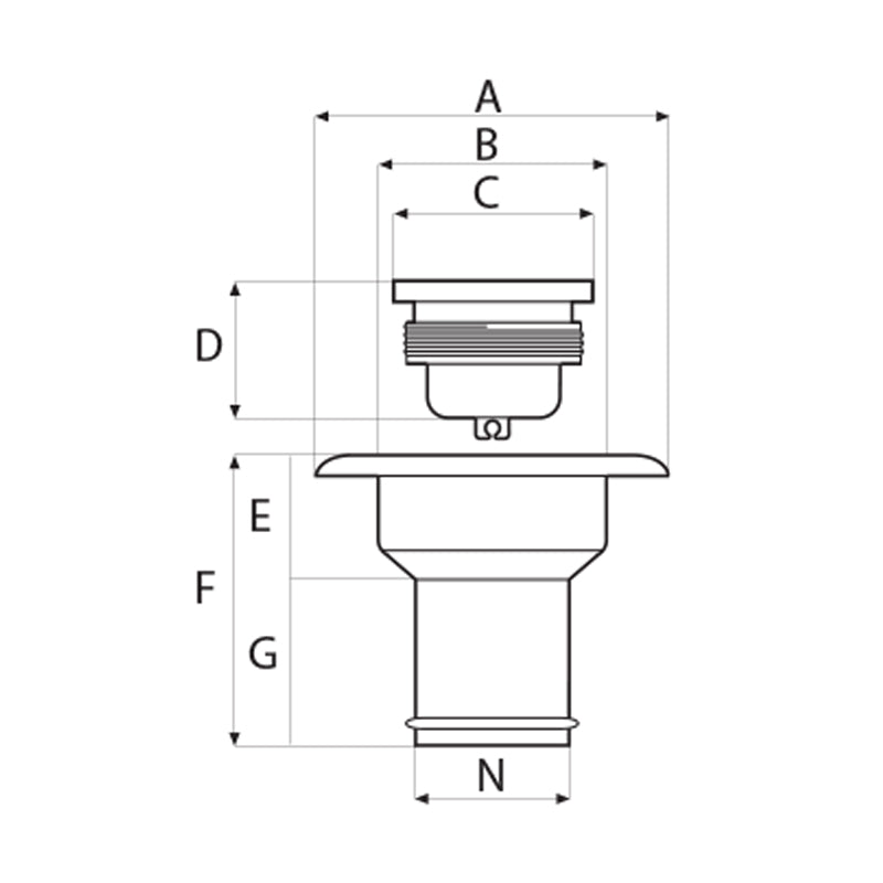 Nuova Rade Plastic Deck Filler With Cap And Flip Lid