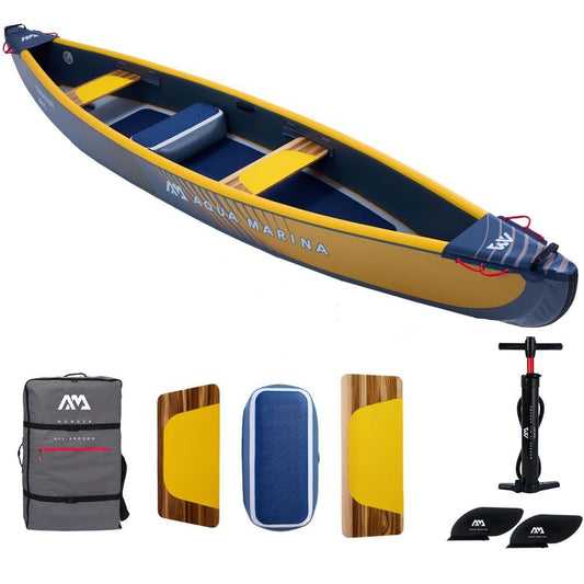 Aqua Marina Tomahawk AIR-C 478 High Pressure Speed Inflatable Canoe - 3 Person