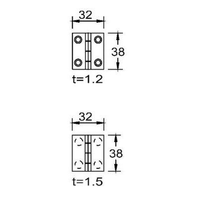 Economy Stainless Steel Butt Hinge