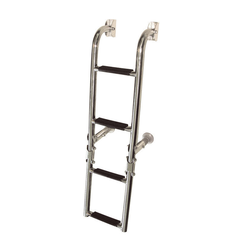 Lalizas Stainless Steel Folding Boarding Ladder For Transoms - 25mm