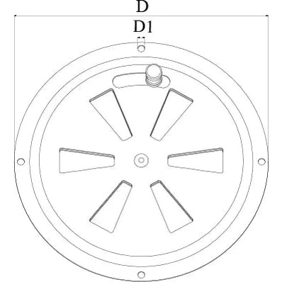 MZ Circular Stainless Steel Butterfly Vent - 125mm