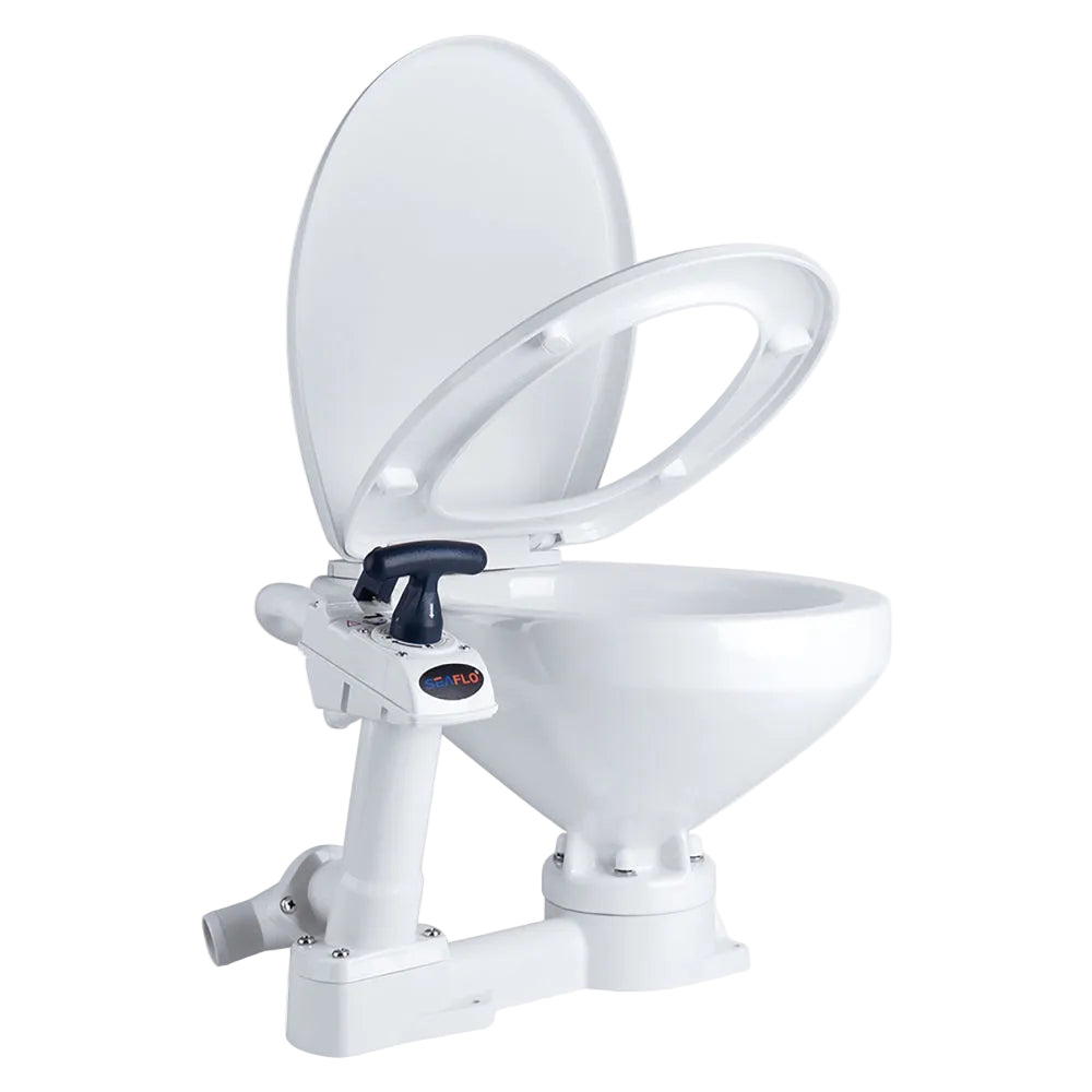SEAFLO Manual Marine Toilet - Compact Size Bowl