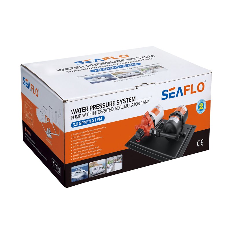 SEAFLO 33 Series Washdown Pump With Accumulator Tank