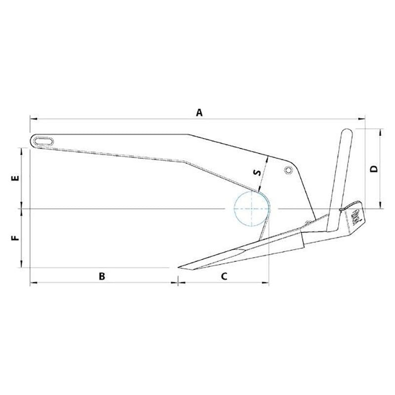 Rocna Anchors Vulcan Galvanised Steel Spade Anchor