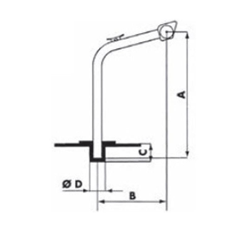 Lalizas Stainless Steel Tube Marine Boat Davit