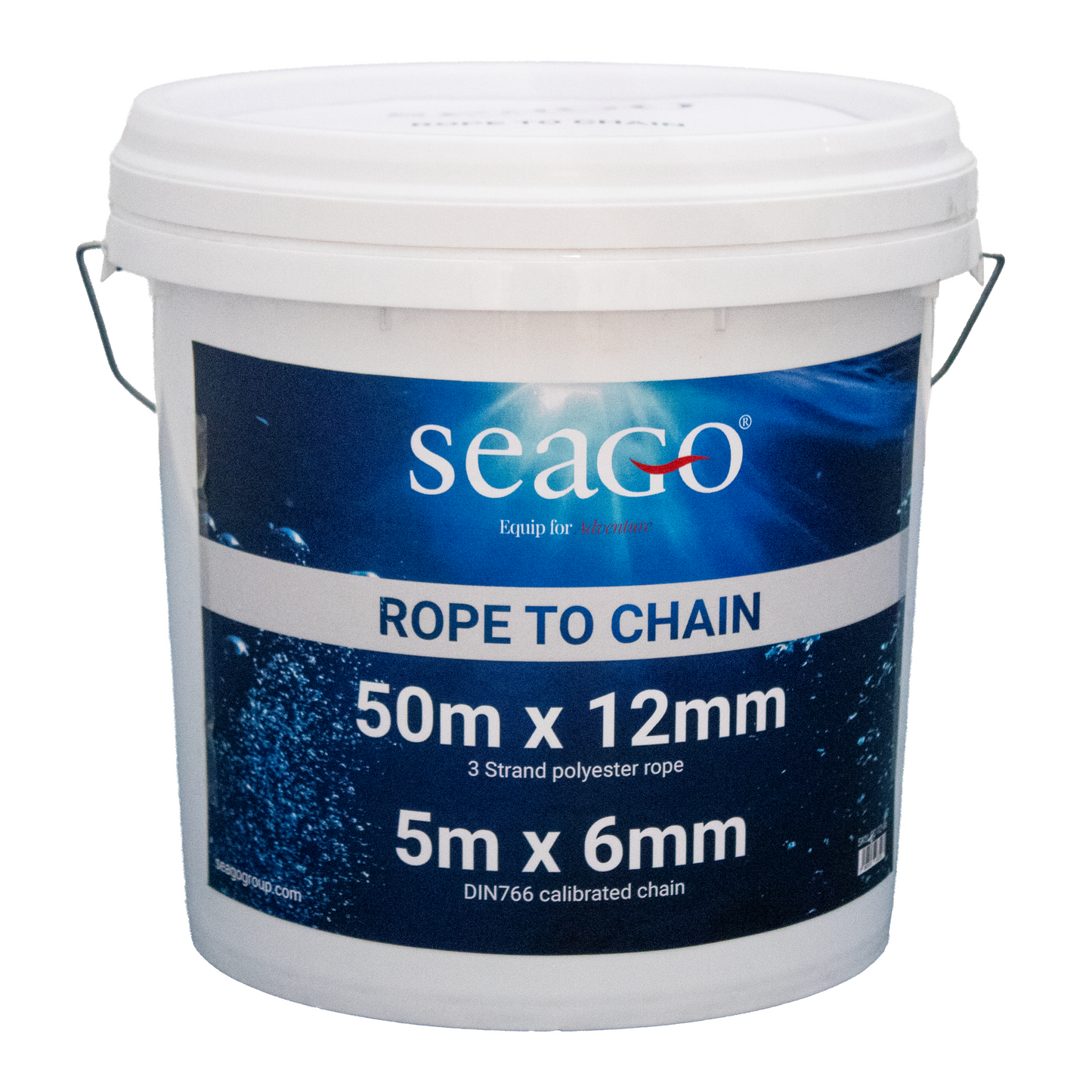 Seago Pre-Spliced 3 Strand Rope To Galvanised Steel Chain Kit
