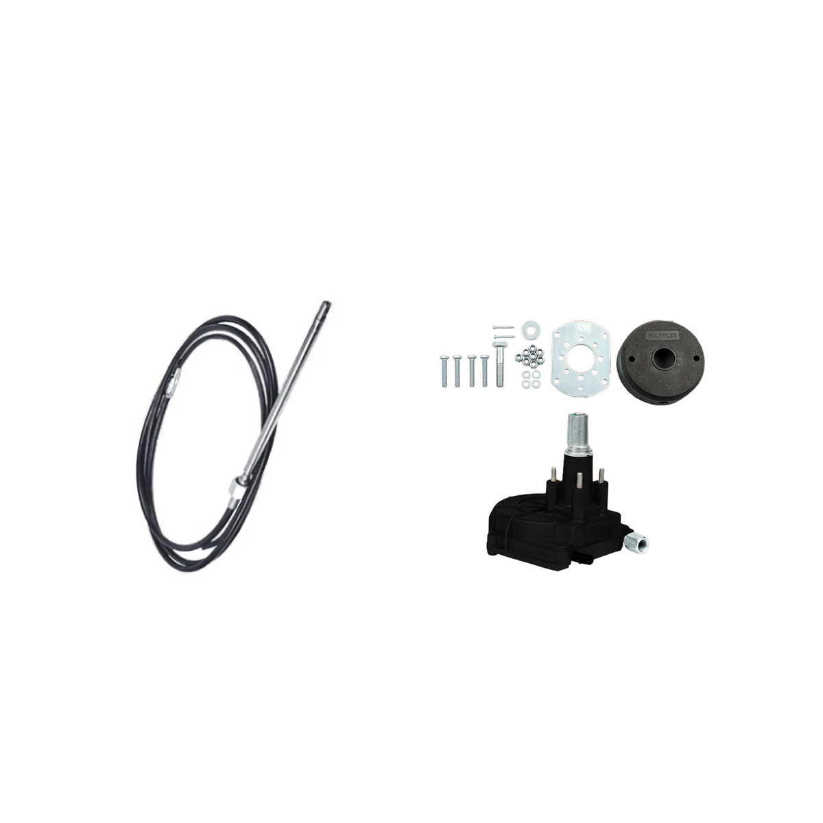 Multiflex H2 Helm And SC-18 Steering Cable Light Duty Steering Bundle