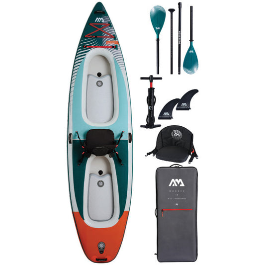 Aqua Marina Cascade Tandem Hybrid iSUP 13'2" Inflatable Paddle Board & Kayak