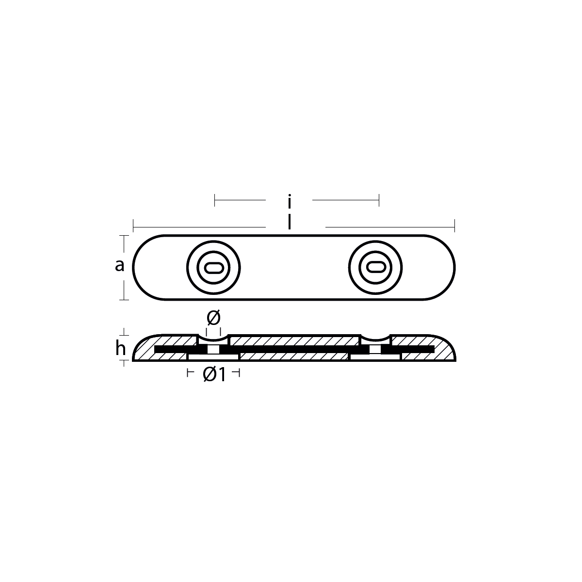 Tecnoseal 00272 Bolt On Bar Hull Anode
