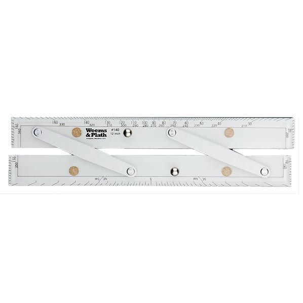 Weems & Plath Brushed Aluminium Parallel Ruler