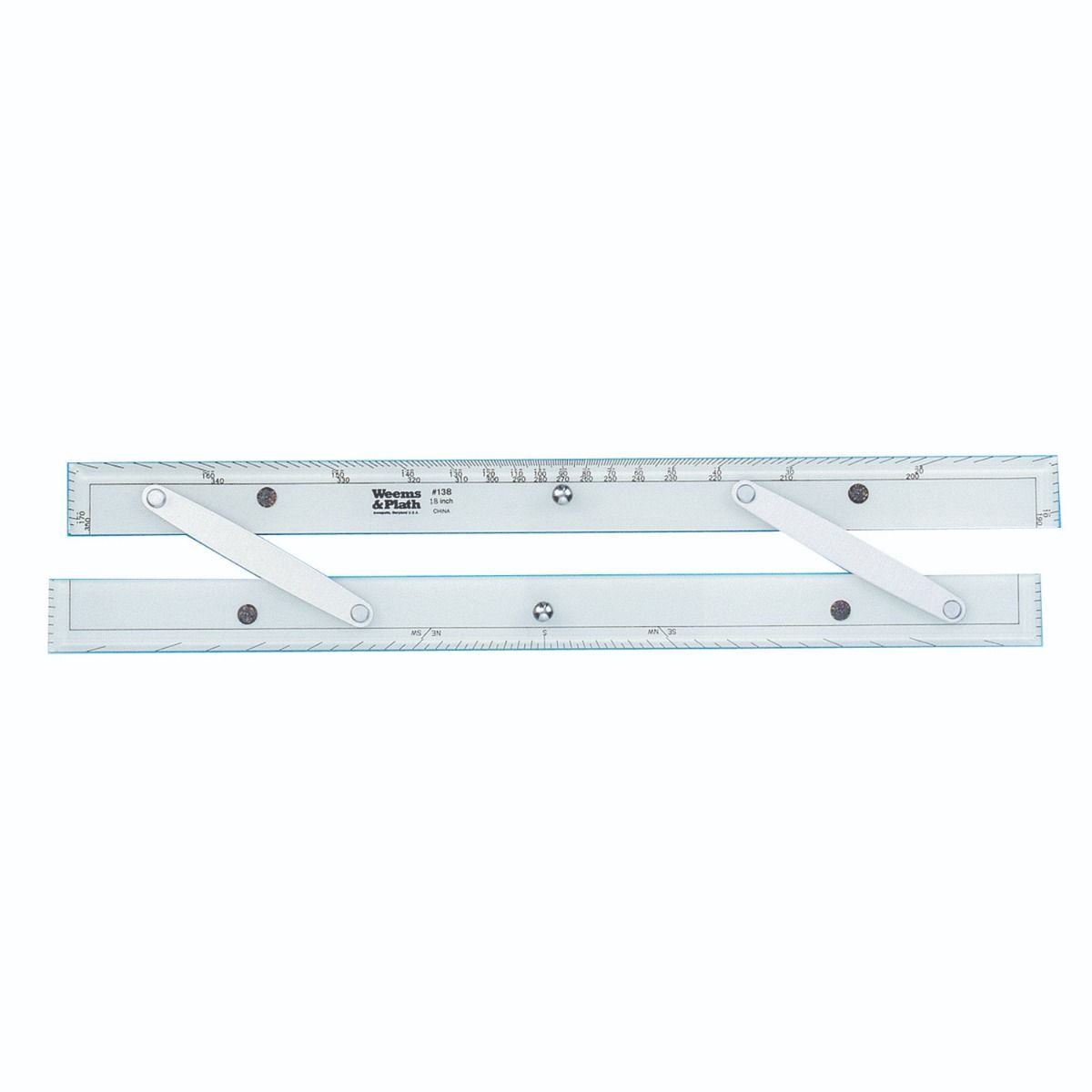 Weems & Plath Brushed Aluminium Parallel Ruler