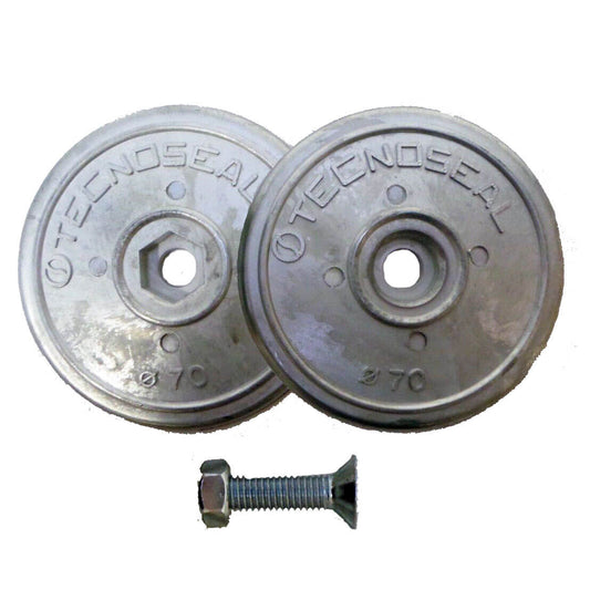 Pair of Rudder Trim Tab Zinc Anode - 130mm