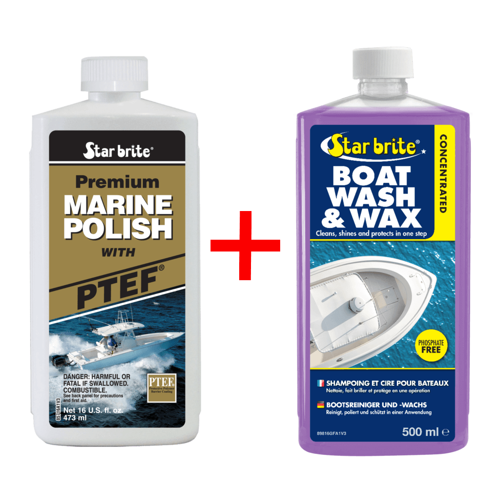 Starbrite Premium Marine Polish & Boat Wash and Wax Bundle