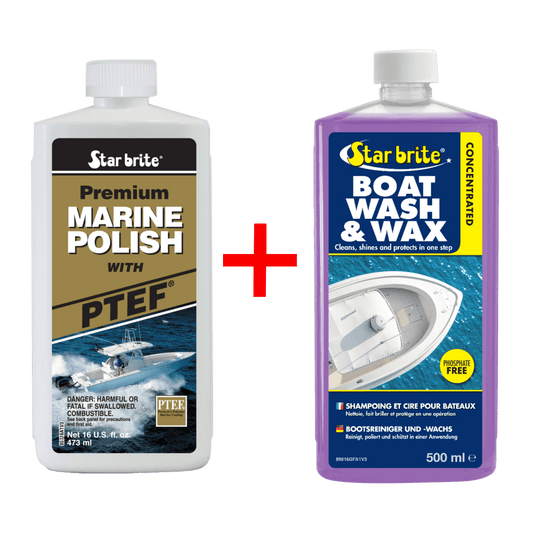 Starbrite Premium Marine Polish & Boat Wash and Wax Bundle