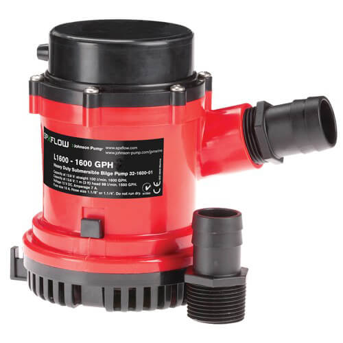 Johnson SPX Flow Heavy Duty Submersible Bilge Pump - 1600GPH - 12V