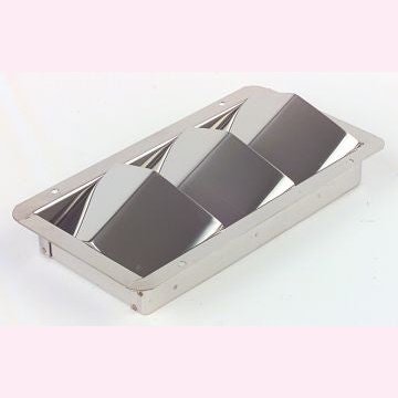 Stainless Steel Louvered Vent - 116 W x 128mm L