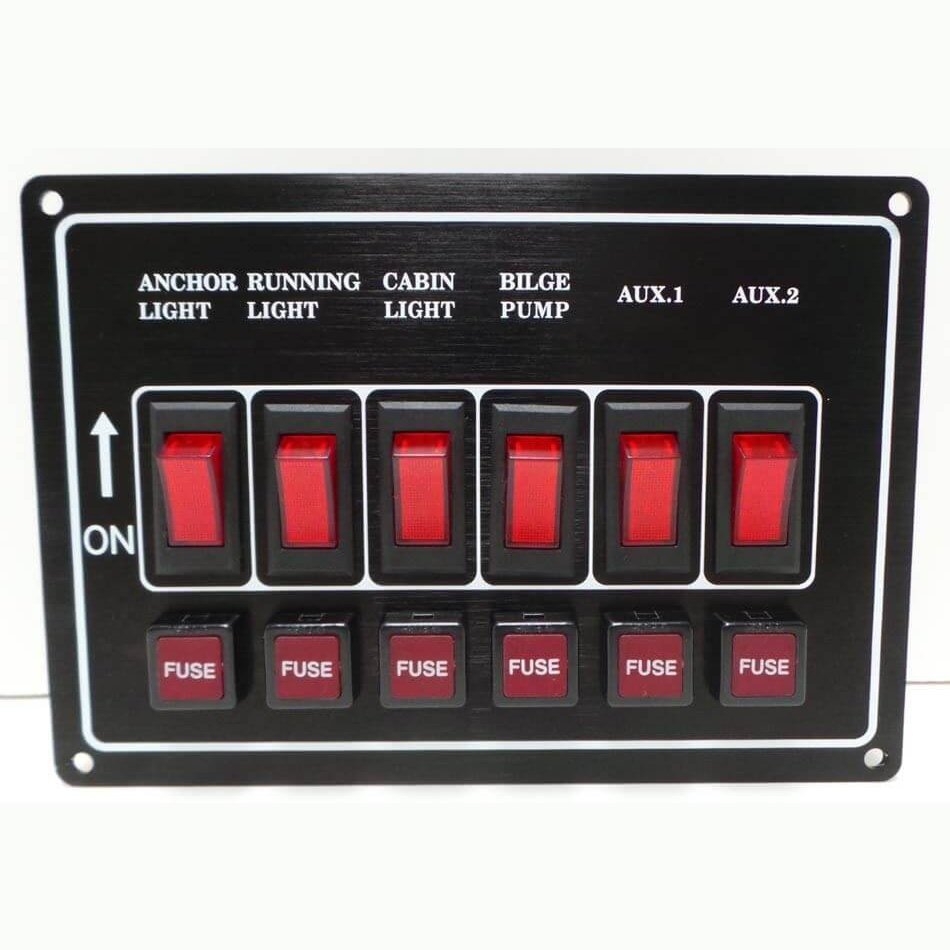 6 Gang Horizontal Switch Panel