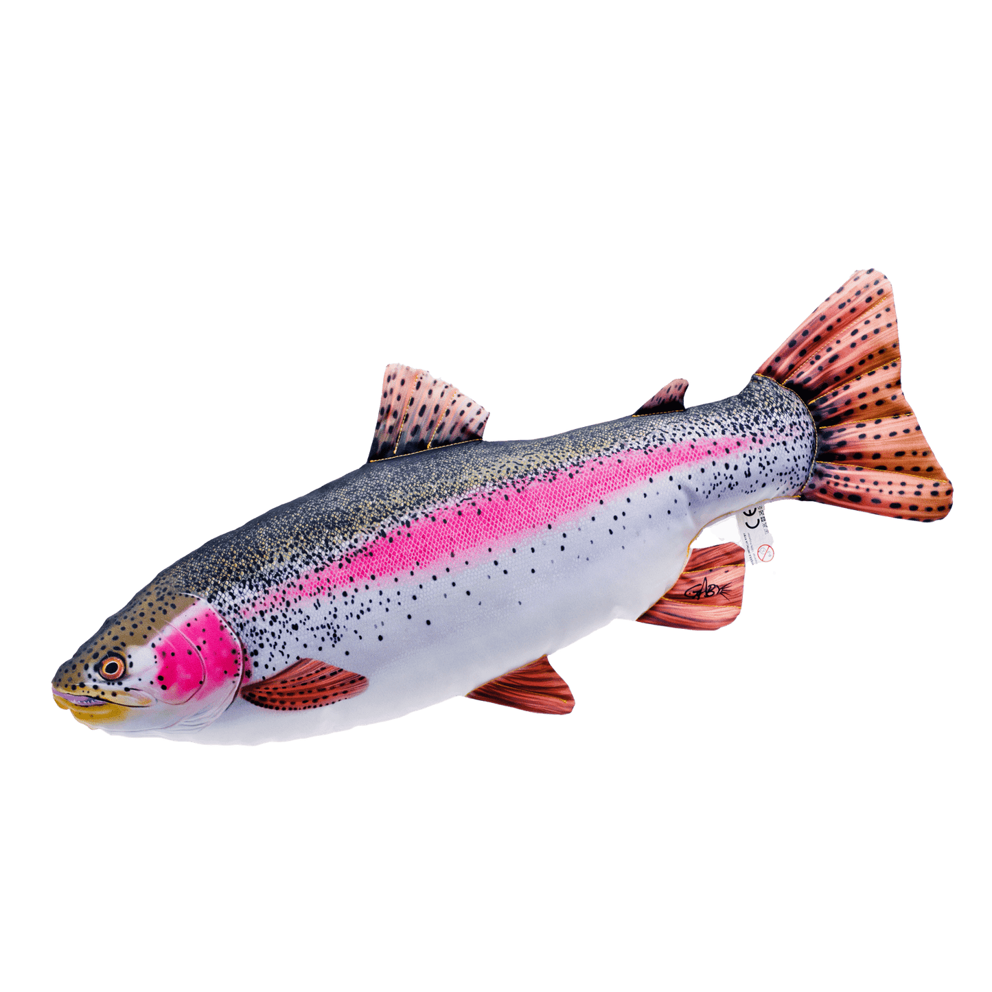 Gaby Fish Pillows Medium Rainbow Trout Freshwater Fish Pillow Cushion - 62cm