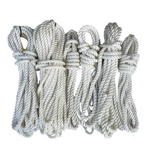 12mtrs 3 Strand White Polyester Rope 10mm - End of Reel Offcut Yacht Rope