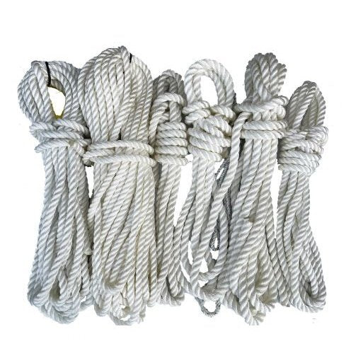 17mtrs 3 Strand White Polyester Rope 8mm - End of Reel Offcut Yacht Rope