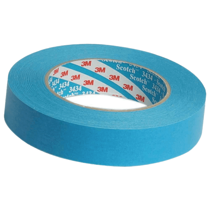 3M 3434 Auto Re-Finish Blue Masking Tape - 19mm x 50m