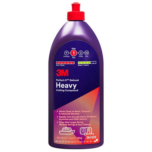 3M Perfect It Gelcoat Heavy Cutting Compound - 946ml