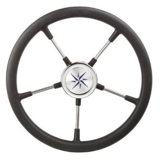 Ultraflex Riva Marine Steering Wheel Black Stanless Steel 320mm