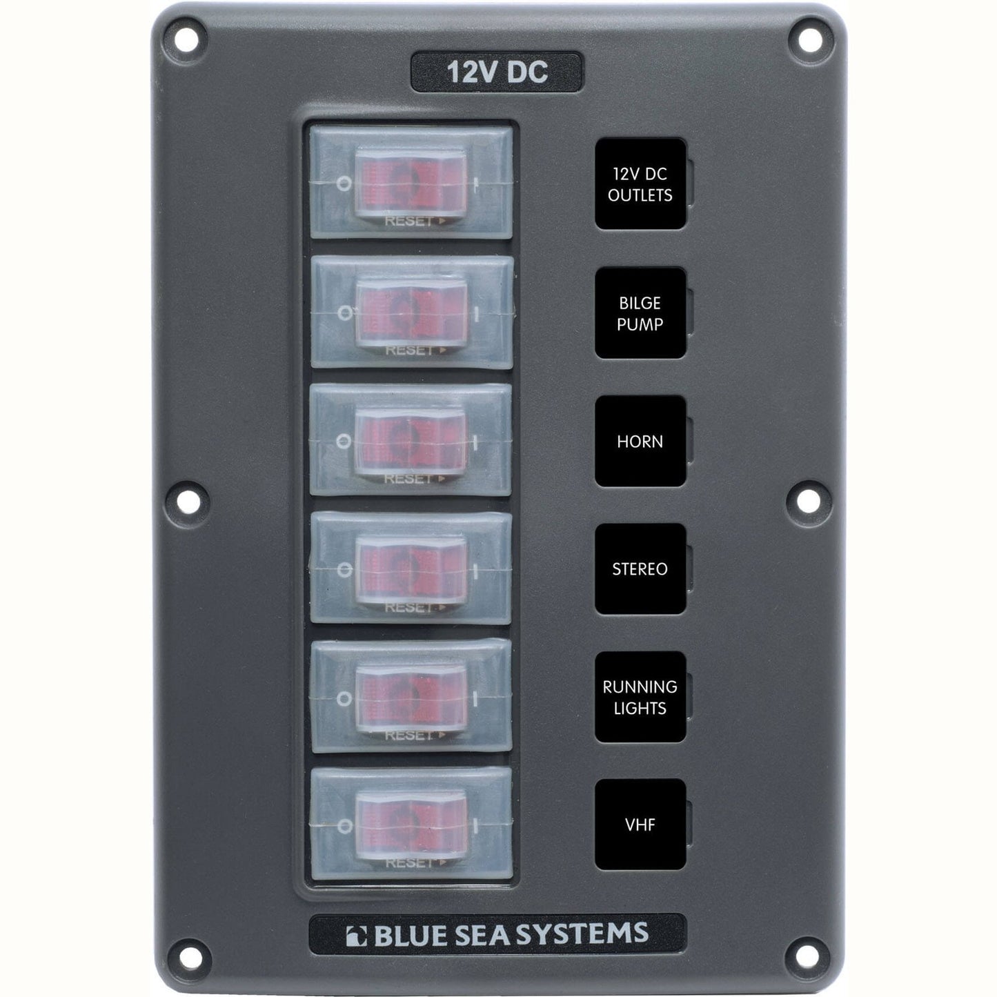 Blue Sea Water Resistant IP66 Circuit Breaker Switch Panel