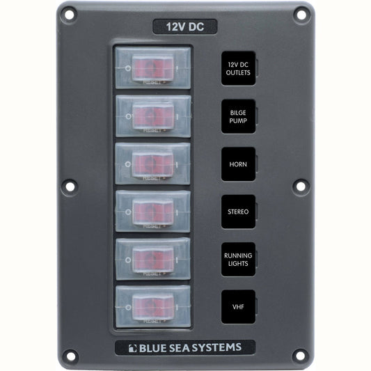 Blue Sea Water Resistant IP66 Circuit Breaker Switch Panel