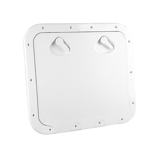 Classic Hinged White Inspection Deck Hatch - 463 x 517mm