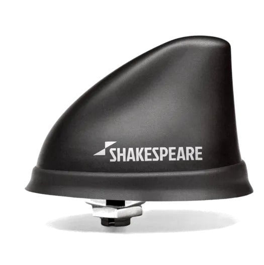 Shakespeare Low Profile Black Dorsal VHF Antenna - 10 mile Range - 8m Cable Plug