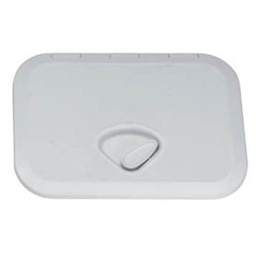 White Trem Hatch With Concealed Screws - 270 x 375mm Dia