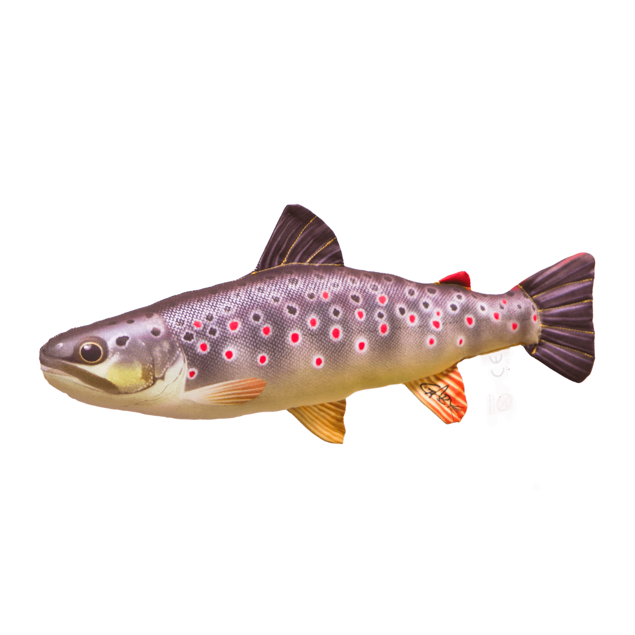 Gaby Fish Pillows Mini Brown Trout Freshwater Fish Pillow Cushion - 35cm