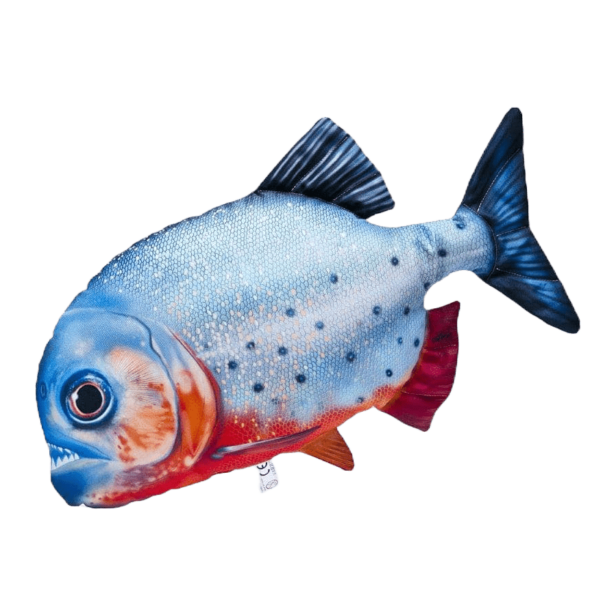 Gaby Fish Pillows Medium Red-Bellied Piranha Aquarium Fish Pillow Cushion - 47cm