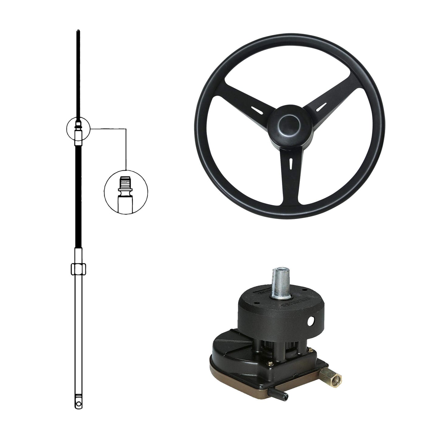 Ultraflex 7ft Light Duty M58 Steering Kit - Up to 53hp