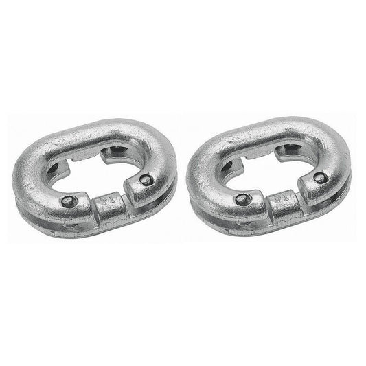 Pack of 2 Plastimo Galvanised Steel Chain Joining Link - 8mm
