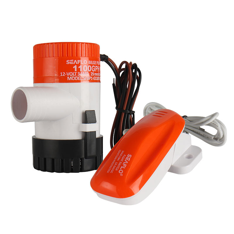 SEAFLO Bilge Pump 1100GPH 12v Manual 01 Series & Float Switch 02 Series