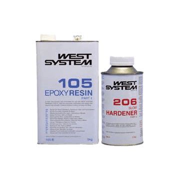 West System A Pack 105 Resin + 206 Slow Hardener 1.2kg