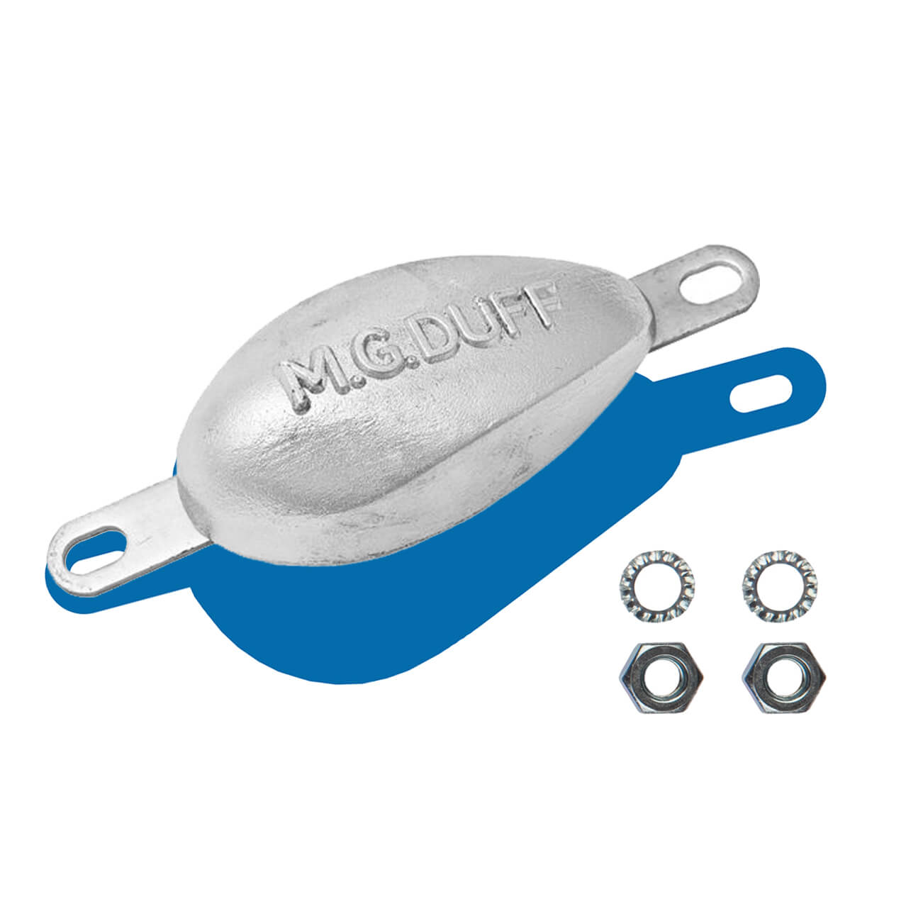 MGDuff ZD77 Pear Shaped Zinc Anodes with Backing Pads