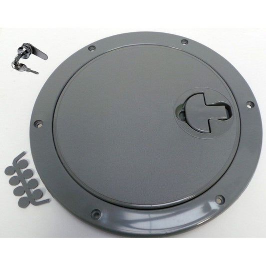 Inspection Round Hatch With Lock - Grey - Dia 315mm