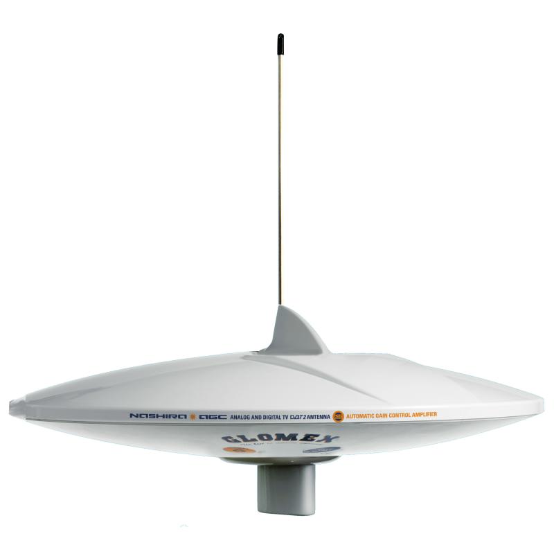 Glomex Nashira AGC TV, DAB & FM Antenna 12 / 24 Volt - White
