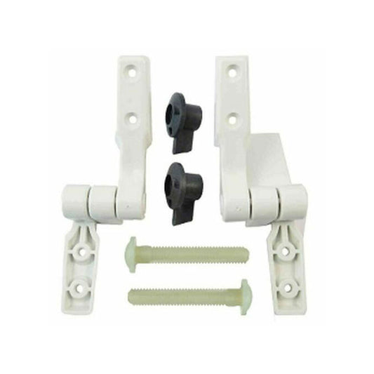 Jabsco Toilet Seat Hinge Set for Compact Wooden Seat/Lid Assembly - 29098-1000
