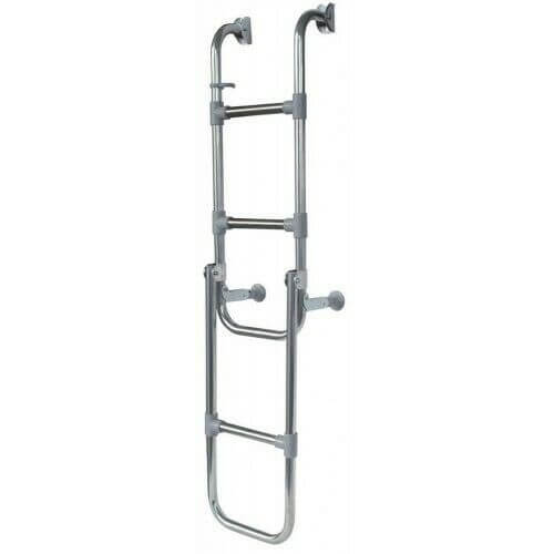 Waveline 3 + 2 Step Stainless Steel Folding Boarding Ladder