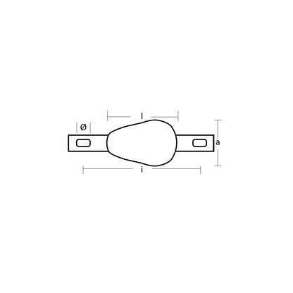 Tecnoseal 00350 Series Bolt On Pear Hull Anode