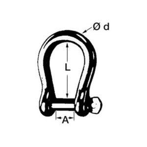 Osculati Galvanised Steel Bow Shackle