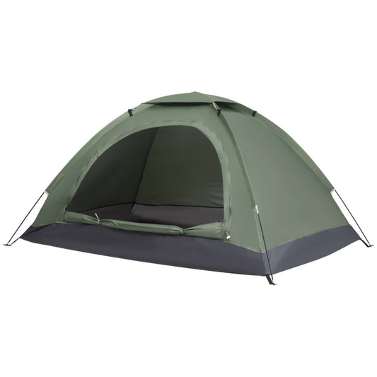 Outsunny Waterproof Camping Tent With Zipped Doors - 1/2 Person